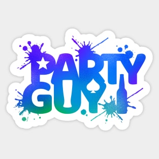 Party Guy typography design Sticker